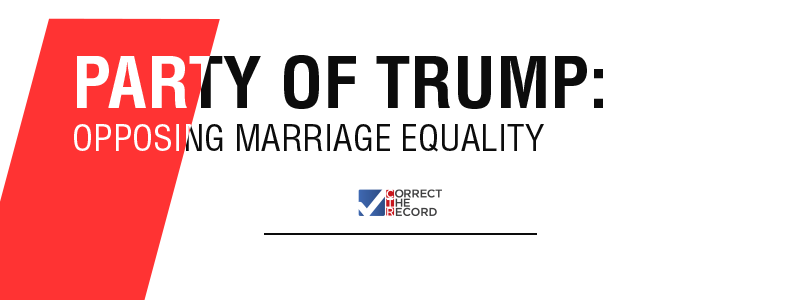 Opposing marriage equality